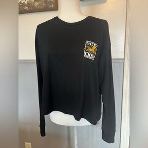 Salty Crew Long Sleeve Crop T-Shirt / Black / Size: XL